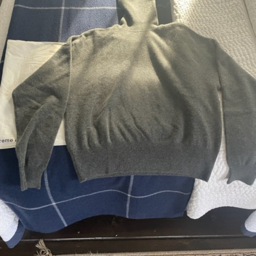 extreme cashmere (brand name) comfort fit roll neck sweater with oversized shape